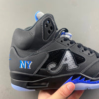 Low Top Sneakers, Blue Black Colorway, Lace Up Design, Casual Gift for Sneaker Fans