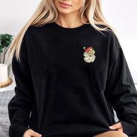Retro Santa Christmas Sweatshirt, Vintage Santa Claus Sweatshirt, Minimalist Santa Claus Crewneck, Holiday Santa Sweater Xmas Present