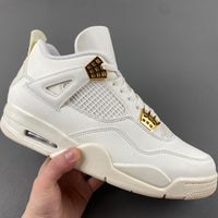 Low Top Sneakers, White Gold Colorway, Metallic Finish, Lace Up Design, Casual Gift for Sneaker Fans