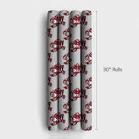 Number 9 Jersey Gift Wrap, Football Santa Wrapping Paper, Christmas Football Wrapping Paper, Holiday Santa Wrapping Paper, Sports Fan Wrap