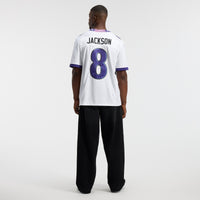 Baltimore Ravens Lamar Jackson White Stitched Limited Jersey