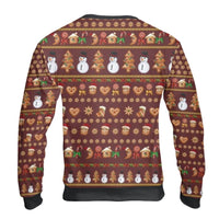 Humorous Gingerbread Christmas Sweater, Lets Get Baked Ugly Christmas Sweater, Adorable Baking Holiday Sweater, Retro Xmas Party Crewneck Present