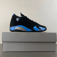 Low Top Sneakers, University Blue Black Colorway, Lace Up Design, Casual Gift for Sneaker Fans
