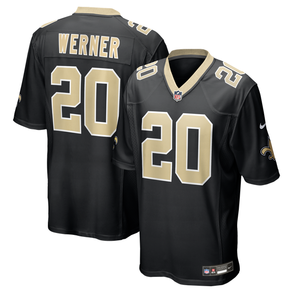 New Orleans Saints Pete Werner Black Game Jersey