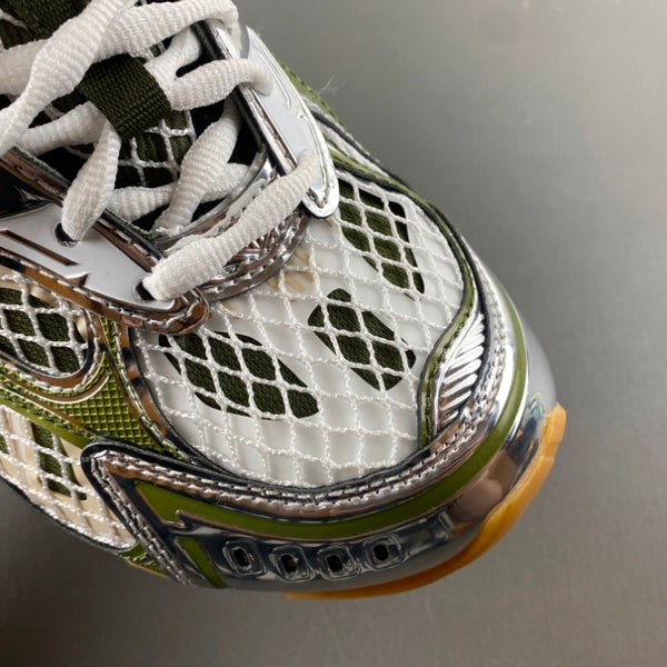 Low Top Sneakers, White Green Colorway, Lace Up Design, Casual Gift for Sneaker Fans
