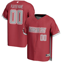 Washington State Cougars NIL Pick-A-Player Lightweight Baseball Jersey - Crimson