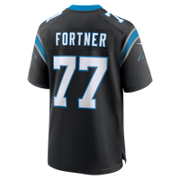 Carolina Panthers Luke Fortner Black Team Game Jersey