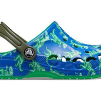 Kids' Clogs - Printed - Blue / White / Green - Style 207657-4LB