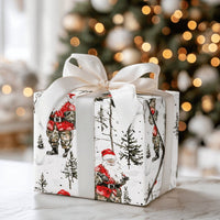 Tactical Santa Claus Gift Wrap, Camo Santa Christmas Wrapping Paper, Military Camouflage Holiday Wrapping Paper