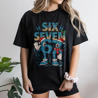 Humorous Gaming Character Holiday T-Shirt, Number 67 Christmas T-Shirt, Retro Gamer Meme Graphic T-Shirt, Xmas Video Game Tee, Present for Gamers