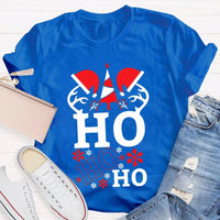 Ho Ho Ho Santa Hat Holiday T-Shirt, Science Teacher Christmas Shirt, Humorous Science Educator Tee, Adorable Chemistry Xmas Present Shirt