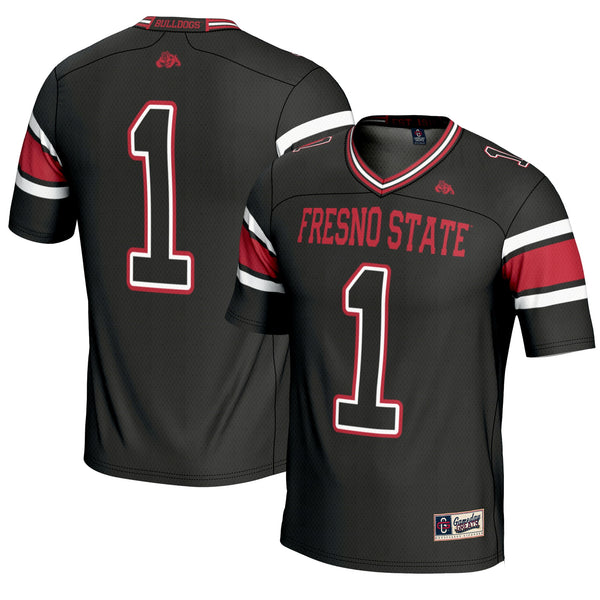 #1 Fresno State Bulldogs Endzone Football Jersey - Black