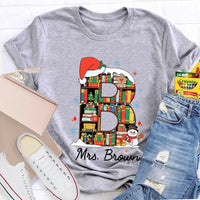 Custom Name Holiday T-Shirt, Personalized Christmas Shirt, Matching Family Xmas Tee, Festive Winter Holiday Graphic Shirt