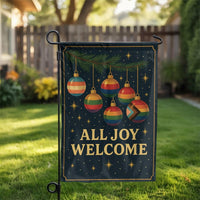 All Joy Welcome Holiday Yard Flag, LGBTQ Pride Garden Flag, Rainbow Christmas Ornaments Outdoor Flag, Inclusive Holiday Garden Decor