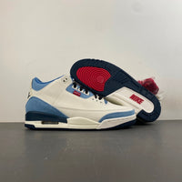Retro Low Top Sneakers, Blue White Colorway, Leather Footwear, Lace Up Design, Casual Gift for Sneaker Fans