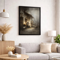 Birth of Jesus Canvas Print, Nativity Scene Canvas Wall Art, Holy Family Religious Wall Decor, Christian Christmas Canvas, Holiday Home Present
