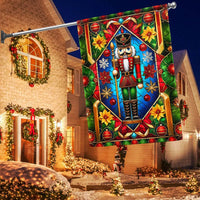Double Sided Holiday Soldier Yard Flag, Christmas Nutcracker Garden Flag, Festive Winter Seasonal Flag, Xmas Yard Porch Decor Present