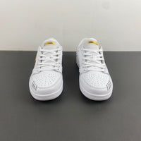 Low Top Sneakers, White Gold Colorway, Lace Up Design, Casual Gift for Sneaker Fans