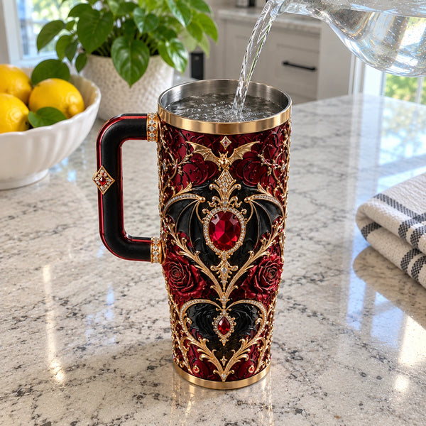 Blood, Beauty, Forever - A Gothic Tumbler With Presence - main