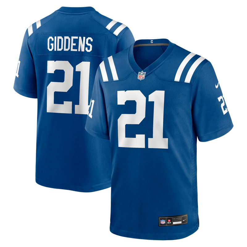 Indianapolis Colts DJ Giddens Royal Team Game Jersey