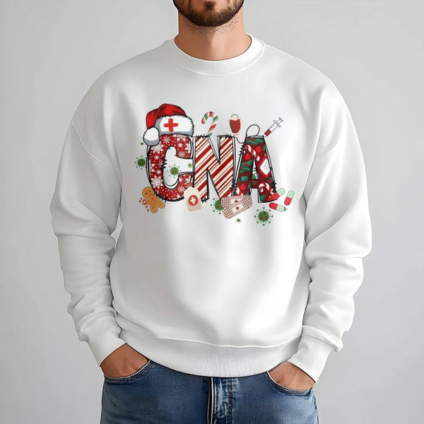 Nursing Assistant Holiday Sweater, CNA Christmas Sweatshirt, Festive Medical Crewneck, Certified Nurse Pullover, Hospital Tea