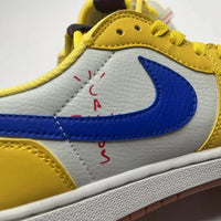 Low Top Sneakers, White Yellow Colorway, Reverse Hook Design, Lace Up Design, Casual Gift for Sneaker Fans