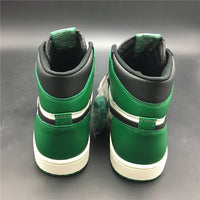Sneakers, White Black Green Colorway, Leather Footwear, Lace Up Design, Casual Gift for Sneaker Fans