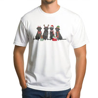 Festive Labrador Retriever Holiday Graphic Tee, Christmas Black Lab T-Shirt, Adorable Dog Lover Christmas Shirt, Pet Owner Xmas Present