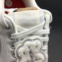 Low Top Sneakers, White Colorway, Reflective Detail, Lace Up Design, Casual Gift for Sneaker Fans
