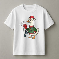 Humorous Cuff Em Goose T-Shirt, Nurse Christmas Shirt, Holiday RN LPN Graphic Tee, Nursing Student Christmas T-Shirt, Medical Worker Present