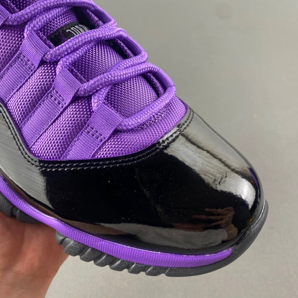 Retro High Top Sneakers, Black Purple Colorway, Leather Footwear, Lace Up Design, Casual Gift for Sneaker Fans