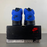 Retro Low Top Sneakers, Blue Black Colorway, Suede Footwear, Lace Up Design, Casual Gift for Sneaker Fans