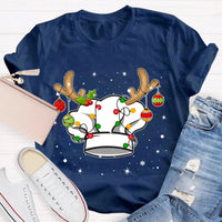 Humorous Holiday Baker Cook Shirt, Christmas Chef Hat Snowflake T-Shirt, Christmas Cooking Lights Tee, Kitchen Baking Christmas T-Shirt