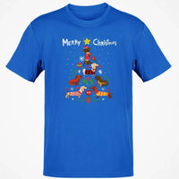 Humorous Holiday Dachshund Graphic Tee, Dachshund Christmas Tree T-Shirt, Adorable Wiener Dog Christmas Shirt, Retro Dachshund Xmas Shirt, Dog Present