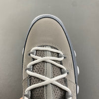 Retro High Top Sneakers, Gray Colorway, Lace Up Design, Casual Gift for Sneaker Fans