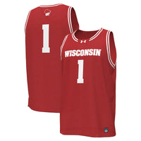 #1 Wisconsin Badgers Replica Basketball Jersey - Red