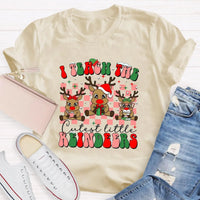 I Teach the Cutest Little Reindeers Shirt, Teacher Christmas T-Shirt, Humorous Holiday Educator Graphic Tee, Xmas Teacher Present