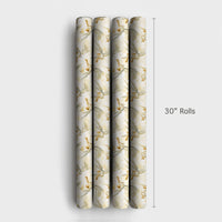Golden Trumpet Angels Gift Wrap, Watercolor Angel Wrapping Paper, Religious Spiritual Wrapping Paper, Christmas Baptism Present Gift Wrap
