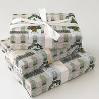 Pink Parisian Building Gift Wrap, Paris Christmas Wrapping Paper, French City House Wrapping Paper, Elegant Holiday Christmas Wrapping Paper
