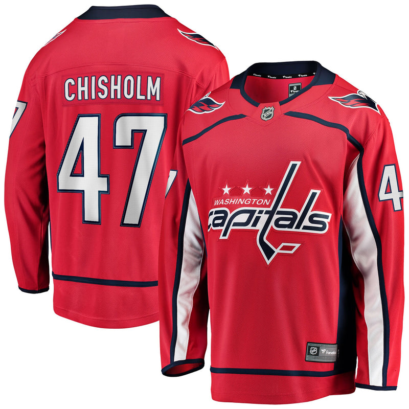 Washington Capitals Declan Chisholm Red Home Breakaway Jersey
