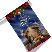 O Holy Night Christmas Yard Flag, Nativity Scene Garden Flag, Double-Sided Religious Holiday Outdoor Banner, Christian Xmas Lawn Flag