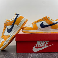 Distressed Low Top Sneakers, Blue White Yellow Colorway, Lace Up Design, Distressed Finish, Casual Gift for Sneaker Fans