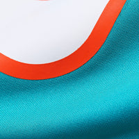 Miami Dolphins Number 1 Groom Aqua Game Jersey