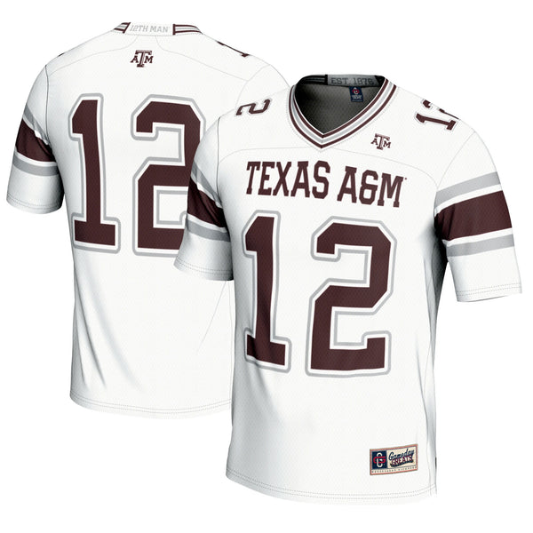 #12 Texas A&M Aggies Football Lightweight Fashion Jersey - White