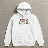Festive Pitbull Holiday Hoodie, American Pit Bull Terrier Christmas Hoodie, Adorable Dog Lover Graphic Sweatshirt, Winter Pet Hooded Pullover