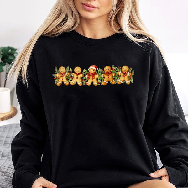 Watercolor Christmas Cookie Sweater, Gingerbread Man Sweatshirt, Adorable Baker Crewneck, Comfy Xmas Foodie Sweatshirt, Teach