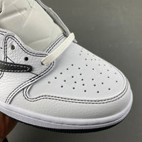 Low Top Sneakers, White Black Colorway, Leather Footwear, Reverse Hook Design, Lace Up Design, Casual Gift for Sneaker Fans