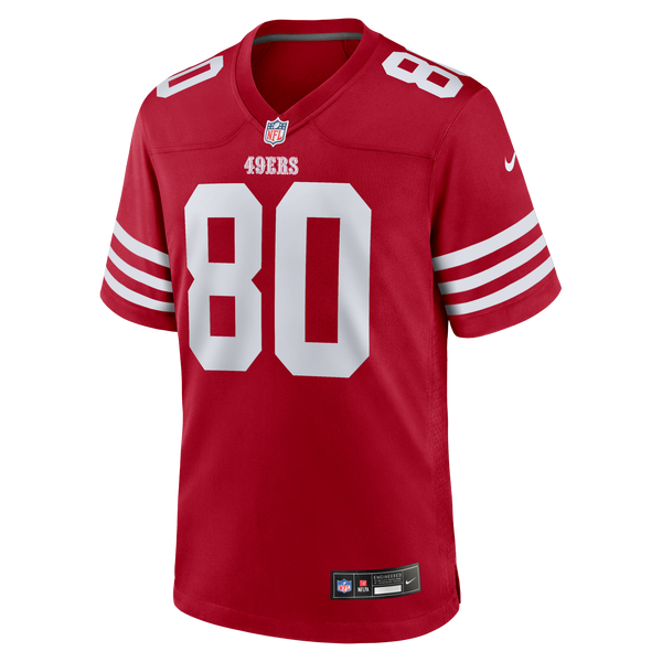 San Francisco 49ers Jerry Rice Scarlet Retired Game Player Jersey