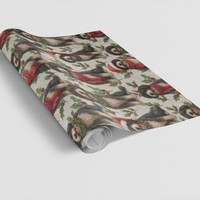 Holiday Puppy Gift Wrap, Portuguese Water Dog Wrapping Paper, Dog Lover Christmas Gift Wrapping Paper, Pet Breed Holiday Gift Wrap Paper
