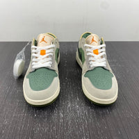 Low Top Sneakers, Black Green Gray Colorway, Lace Up Design, Casual Gift for Sneaker Fans